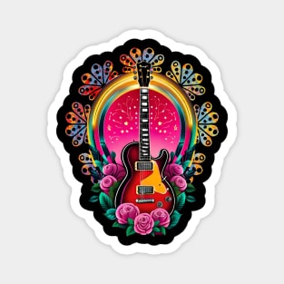 Electric guitar rainbow tattoo 19 Magnet