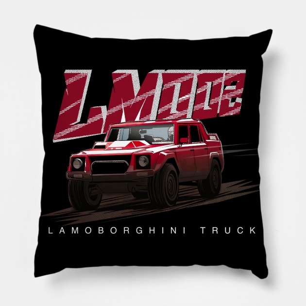 Lamborghini lm002 Pillow by Saturasi