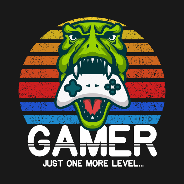 Gamer T-Rex T-Shirt by sufian