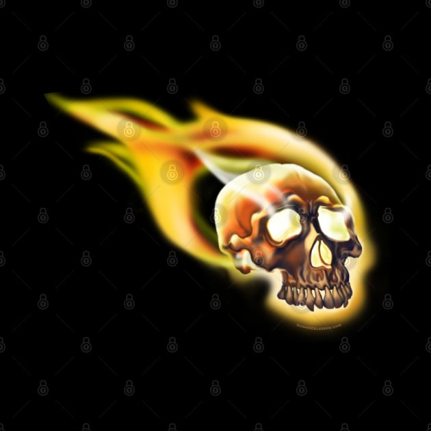 Flaming Skull by Zeleznik