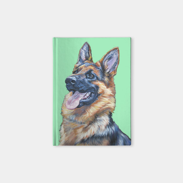 German Shepherd Fine Art Painting German Shepherd Notebook