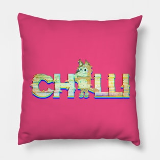 Chilli Glitch Pillow