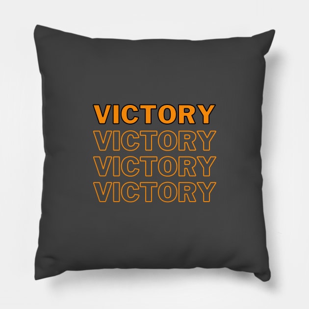 Cool T shirt design, victory Pillow by Hexbees 