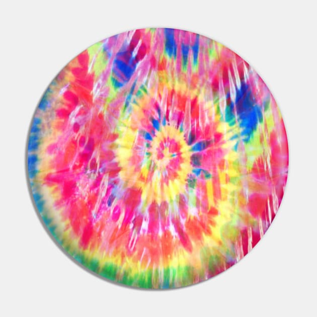 Abstract Rainbow Tie-Dye Texture Pin by saradaboru