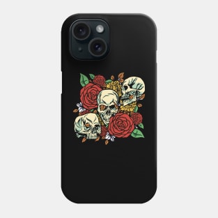 Skulls and Flowers Phone Case