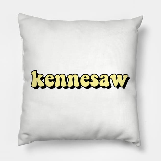 Kennesaw Soft Yellow Pillow by AdventureFinder