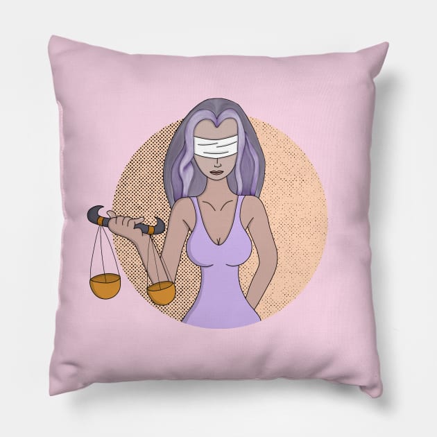 Libra and the Lady of Justice Pillow by DiegoCarvalho