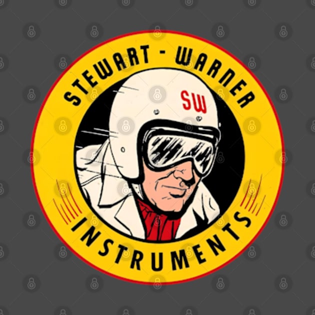 Stewart - Warner Instruments & Gauges Auto Racing Vintage 1960s Decal by Desert Owl Designs