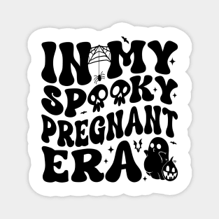 In My Spooky Pregnant Era Ghost Halloween Pregnant Mom Women Magnet