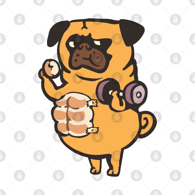 Bread Roll Pug Abs by huebucket