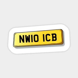 NW10 ICB - Harlesden Number Plate Magnet