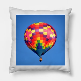 Hot air balloon on a beautiful day Pillow