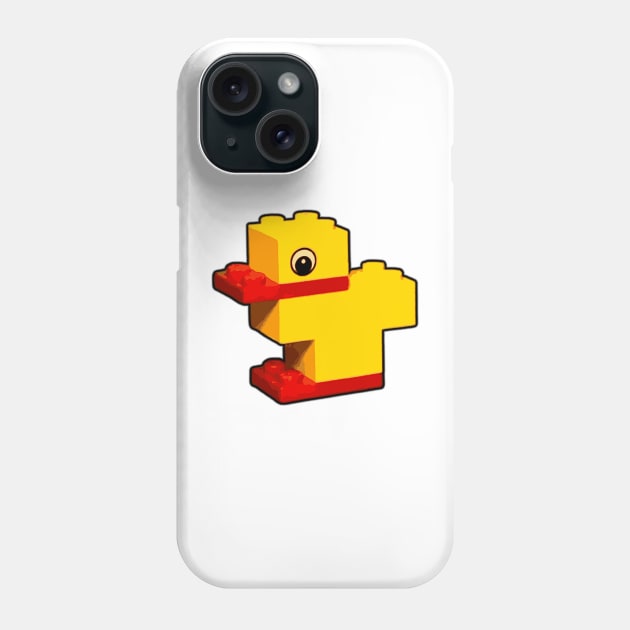 Brick Animals: Yellow Duck Phone Case by druscilla13