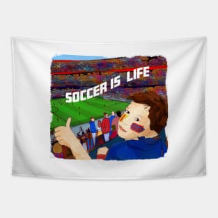 Soccer is life Tapestry