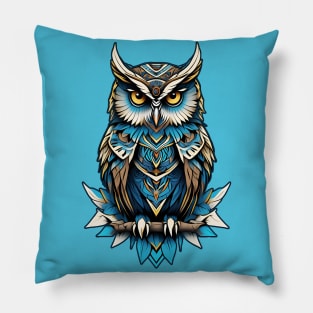 Blue Owl Pillow