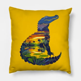 Everglades Alligator Pillow