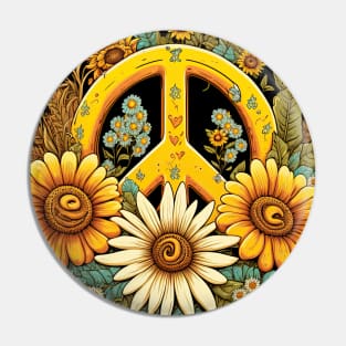 Peace Daisy Pin