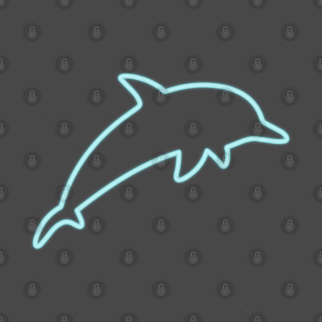 80's Gift 80s Retro Neon Sign Dolphin by PhuNguyen