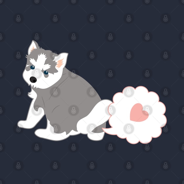 Farting Siberian Husky Puppy by LulululuPainting