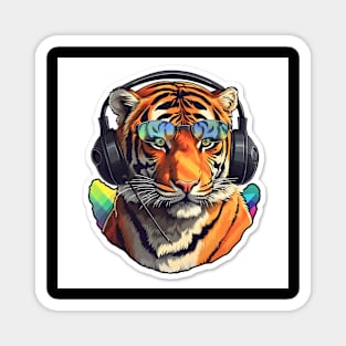 Tiger in Rainbow colors Magnet