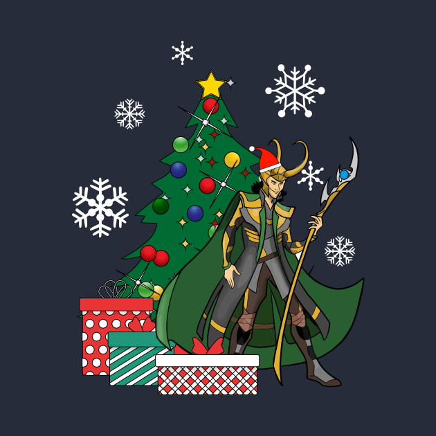 Loki Around The Christmas Tree Loki TShirt TeePublic