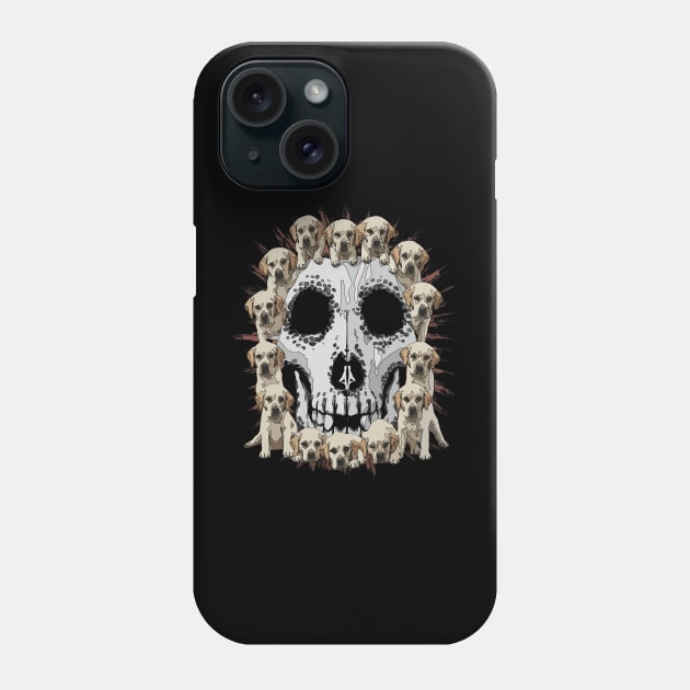 Labrador Retriever Skull Puppies Design Cool Dog Lovers Phone Case by TopTees