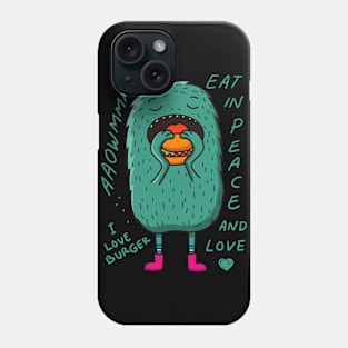 Burger Monster Phone Case