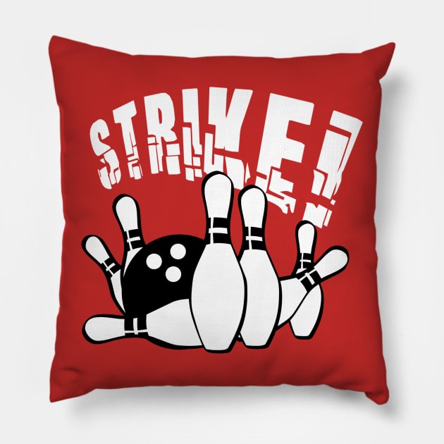 Strike! Pillow by LefTEE Designs