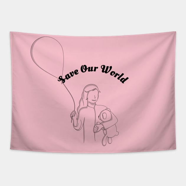 save our world Tapestry by Haq Square