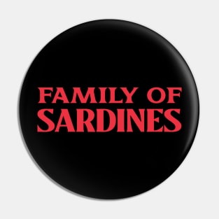 Family of Sardines Collective Animal Fish Nouns Pin