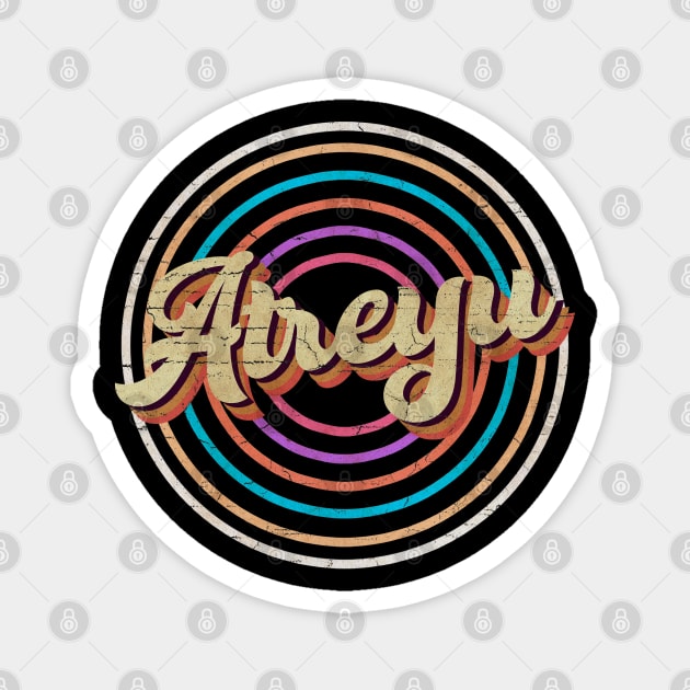 vintage circle line color Atreyu Magnet by KirikKikuk.Store