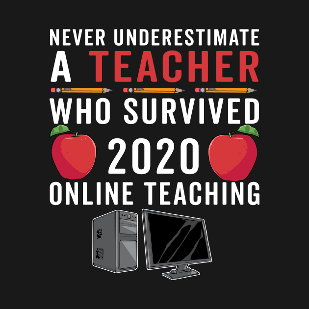 Never Underestimate A Teacher Who Survived 2020 Online Teaching back to Scholl 2021 by yellowpinko