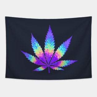 Super Holographic Pot Leaf yeah Tapestry