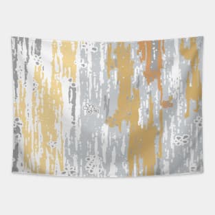 Abstract ink. modern. grey. orange. yellow Tapestry