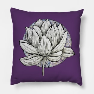 Lotus Flower Abstract VI Pillow