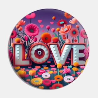 Love Floral Tapestry of Affection Pin