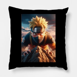 Naruto a top a mountain peak 2nd edition Pillow