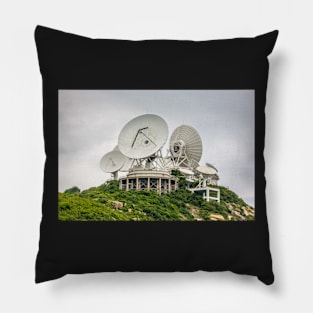 Earth Station - Hong Kong - China Artwork Pillow