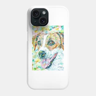 JACK RUSSELL TERRIER - watercolor portrait .1 Phone Case