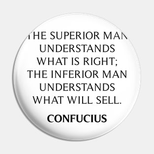 Confucius Quote Pin