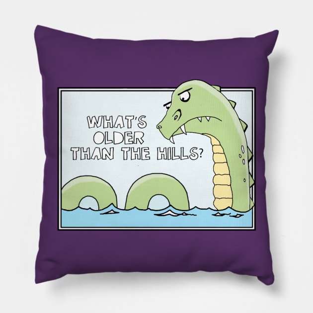 Big Blue the sea monster Pillow by liinamalviina