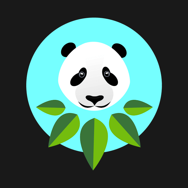 Little panda in bamboo branches by VerPaxArt Amazing Prints