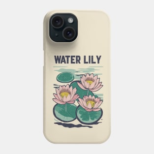 Water lily 70s vintage design Phone Case