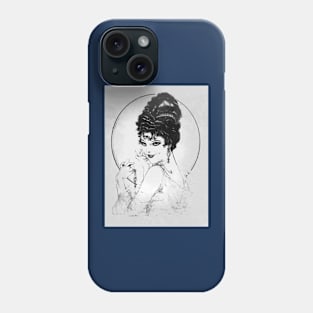 Fashionable woman - Juanita Hamel (1919) - Edited digitally Phone Case