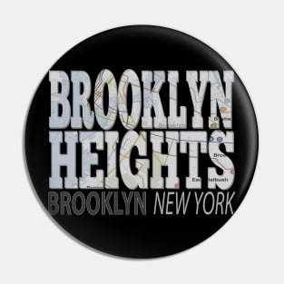 Fun Cool Brooklyn Heights Brooklyn New York with Subway Map Pin