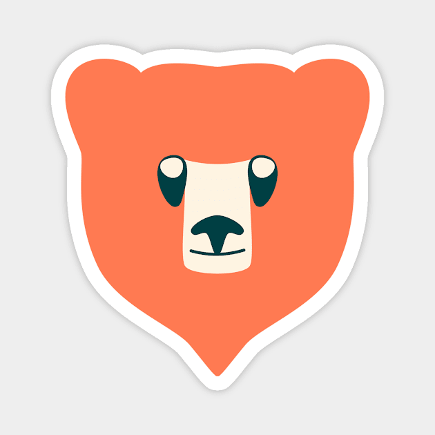 Baby Bear (Orange) Magnet by Cascade Patterns