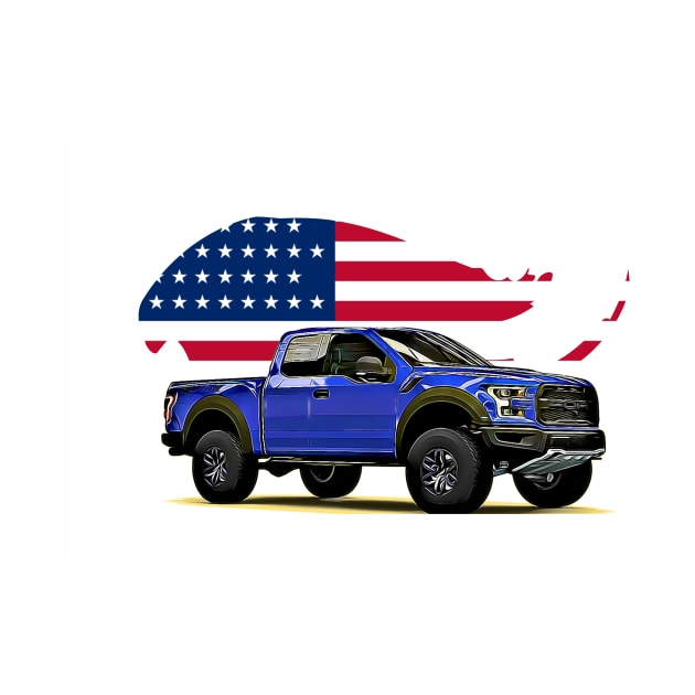 Raptor USA Print by Auto-Prints