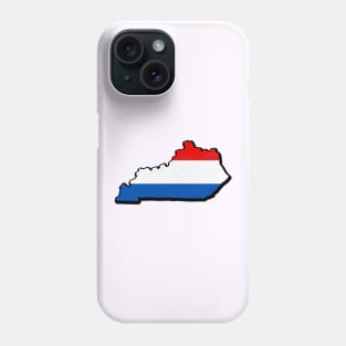 Red, White, and Blue Kentucky Outline Phone Case