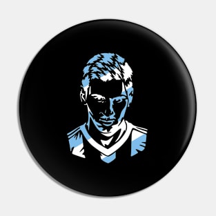 Messi Portrait Argentina Flag Pin