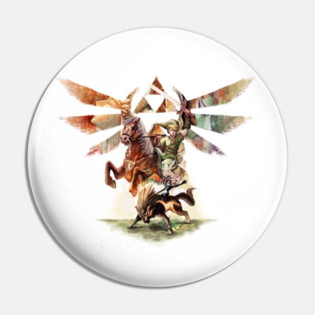 The Legend Of Zelda Wings Ver Link Pin Teepublic
